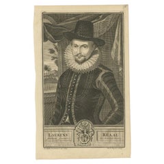 Portrait ancien de Laurens Reael, gouverneur-général des Indes orientales néerlandaises
