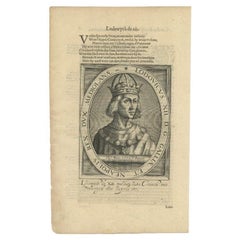 Antique Portrait of Louis XII of France by Janszoon, 1615