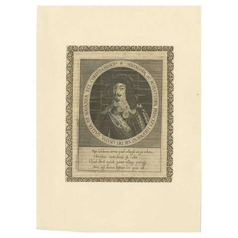 Antique Portrait of Louis XIII, c.1660