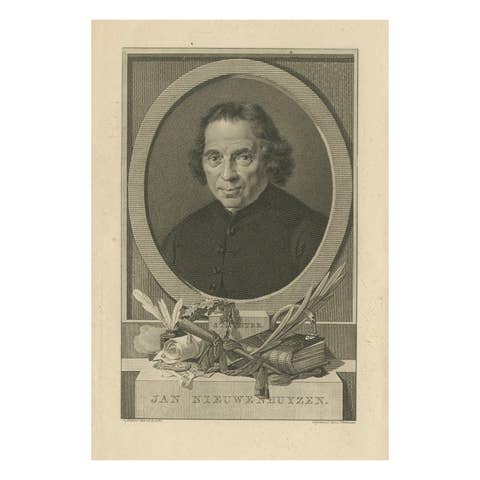 Antique Portrait of Mennonite Minister Jan Nieuwenhuyzen – Etching c.1800