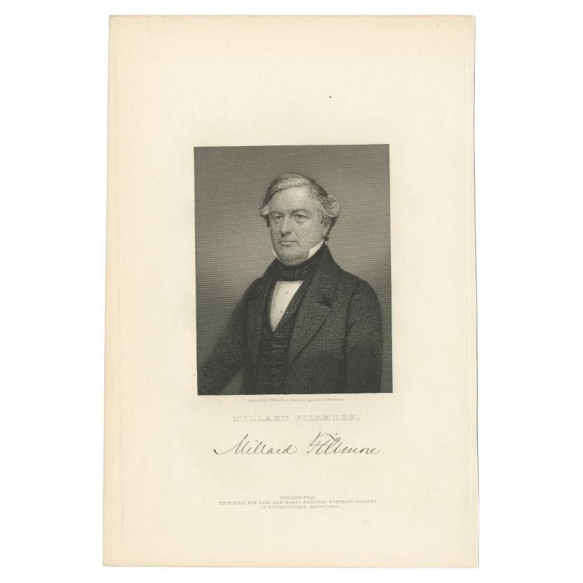 Antique Portrait of Millard Fillmore, c.1865