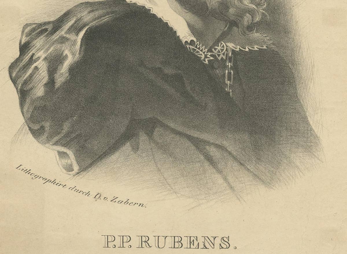 Antique Portrait of Peter Paul Rubens by Zabern, circa 1840