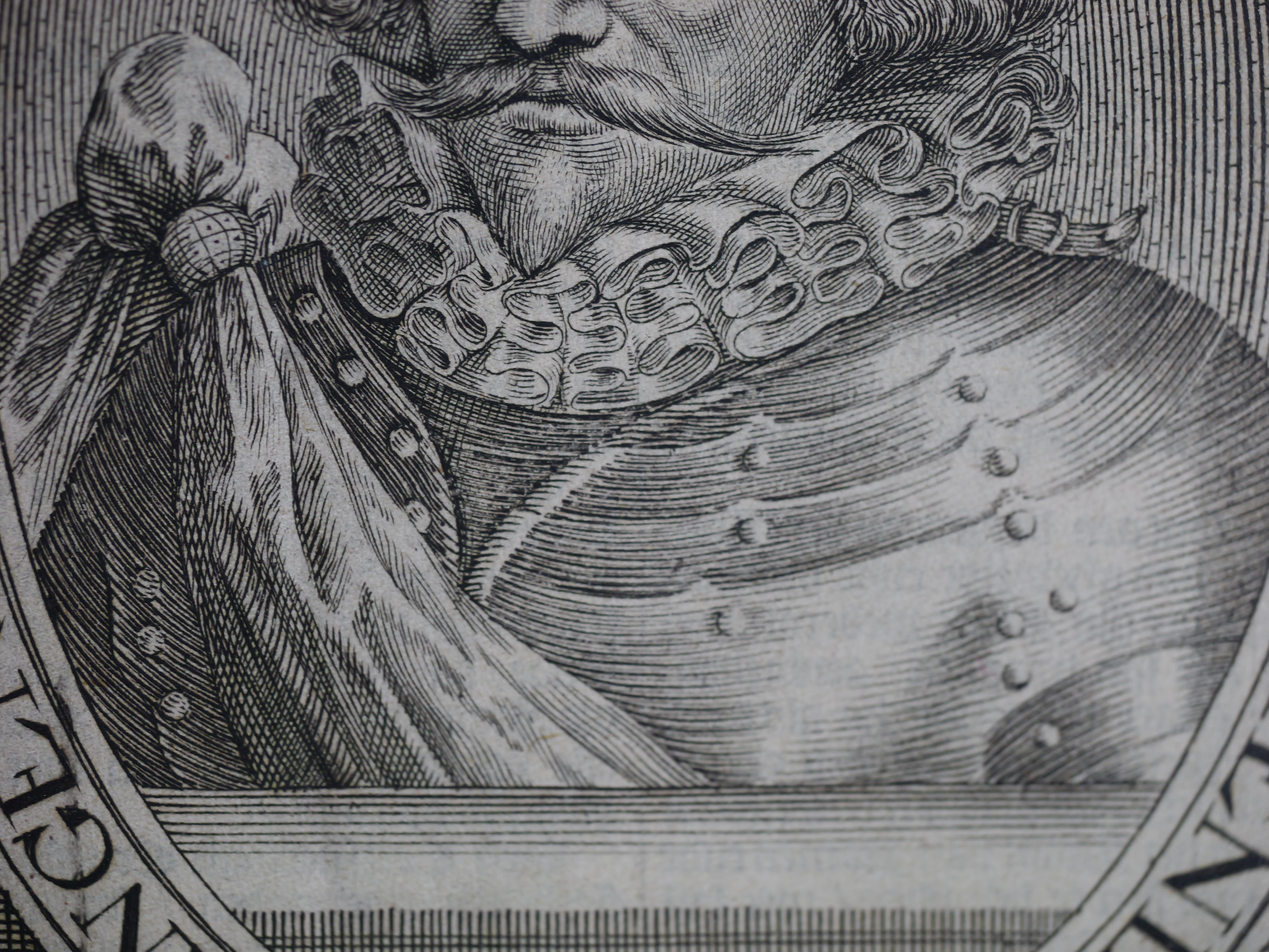 Engraved Antique Portrait of Philip of Hohenlohe-Neuenstein by Van Meteren, 1618 For Sale
