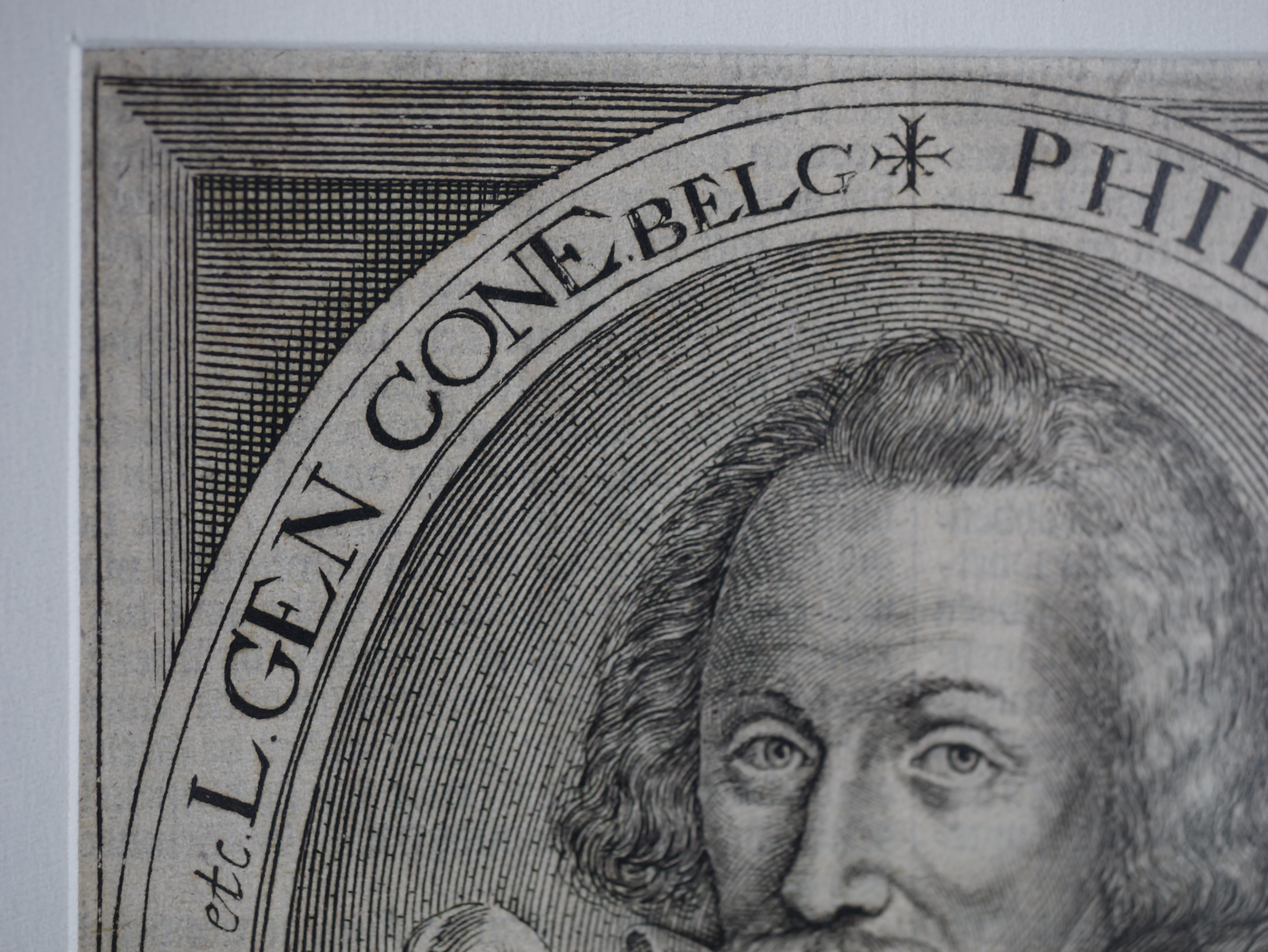 Paper Antique Portrait of Philip of Hohenlohe-Neuenstein by Van Meteren, 1618 For Sale