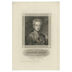 Antikes Porträt von Prinz Ferdinand Philippe von Orléans, um 1840