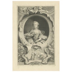 Antikes Porträt von Prinzessin Carolina, Prinzessin von Orange-Nassau und Weilburg