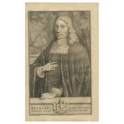 Portrait ancien de Joan van Hoorn par Valentijn (1726) En vente sur 1stDibs