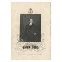 Antique Portrait of Robert Peel by Tallis, 1853