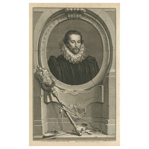 Antique Portrait of Sir Edward Coke