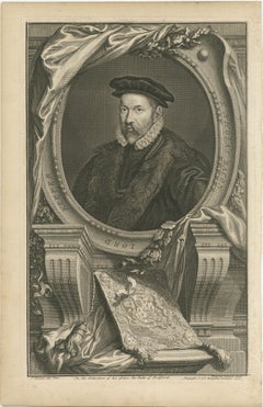Antique Portrait of Sir Nicholas Bacon, Lord Keeper