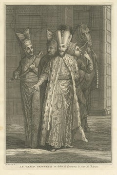 Retrato antiguo del Gran Señor el día de Bayram por Picart, hacia 1725