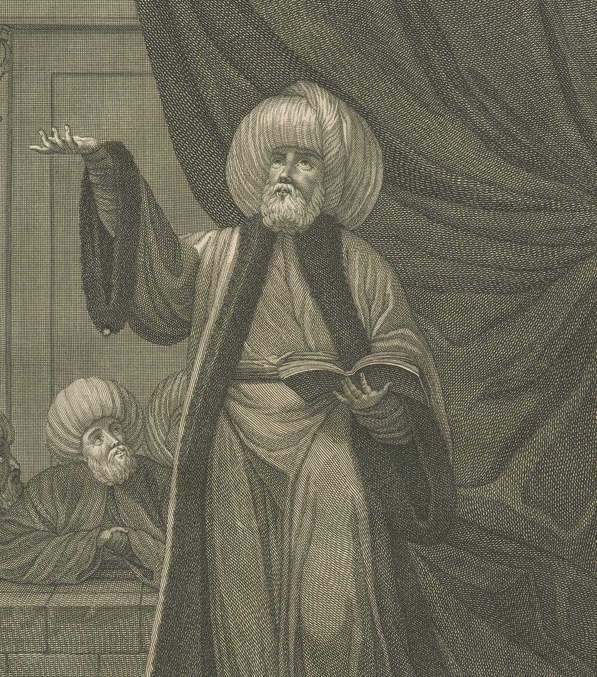 Antique Portrait of the Mufti by Picart, circa 1725