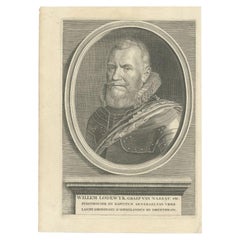 Portrait ancien de Willem Lodewijk, vers 1680