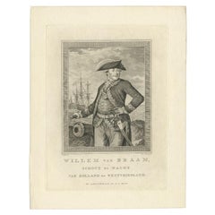 Antique Portrait of Willem Van Braam by Sallieth, circa 1780