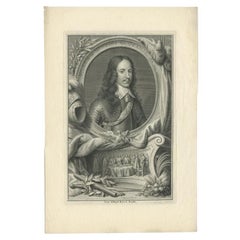Antique Portrait of William II, Prince of Orange, 1749