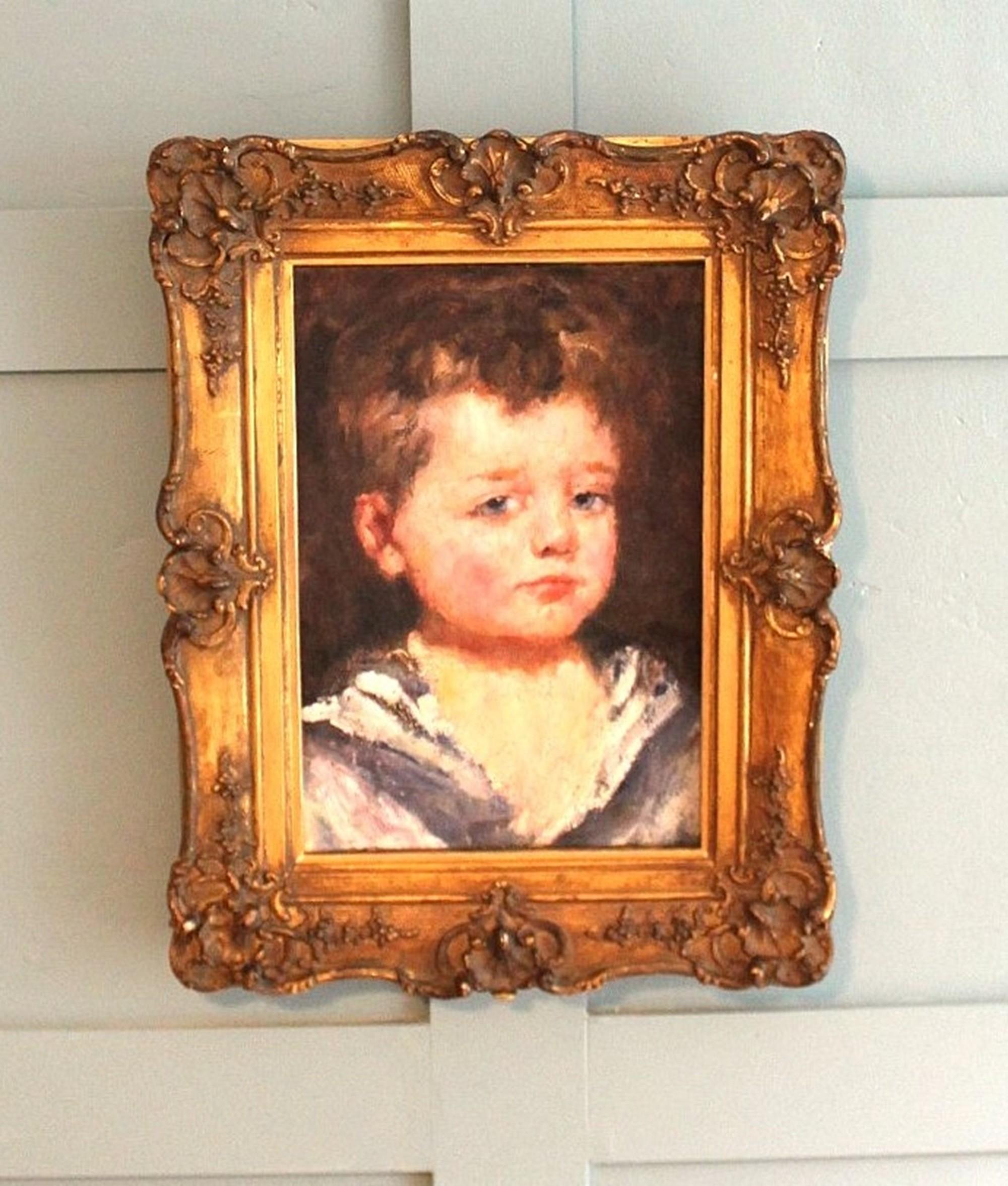 Portrait ancien du jeune garçon Robert Henri en vente 3