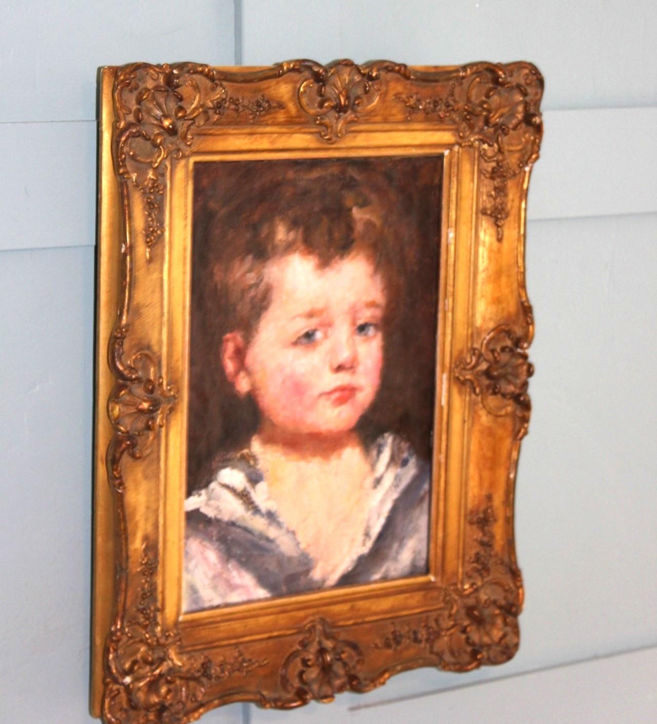Portrait ancien du jeune garçon Robert Henri en vente 7