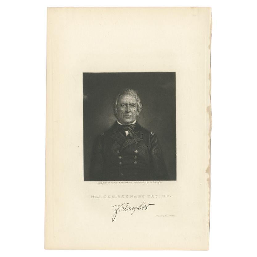Antique Portrait of Zachary Taylor, the 12th President of the United States For Sale