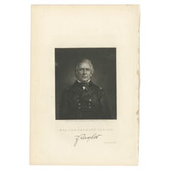 Portrait ancien de Zachary Taylor, 12e président des États-Unis