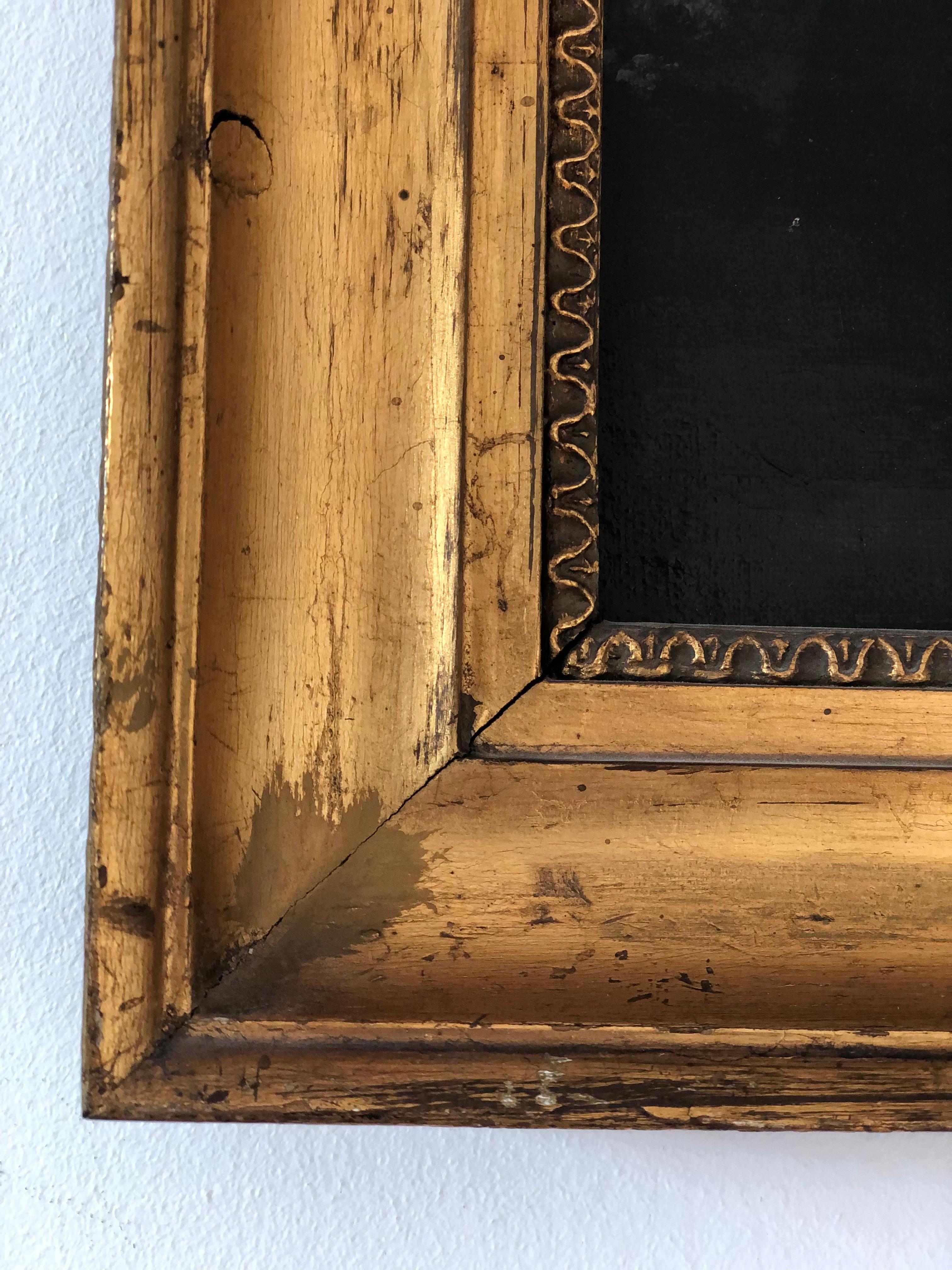 Danese Antico ritratto di un gentiluomo danese - cornice dorata originale