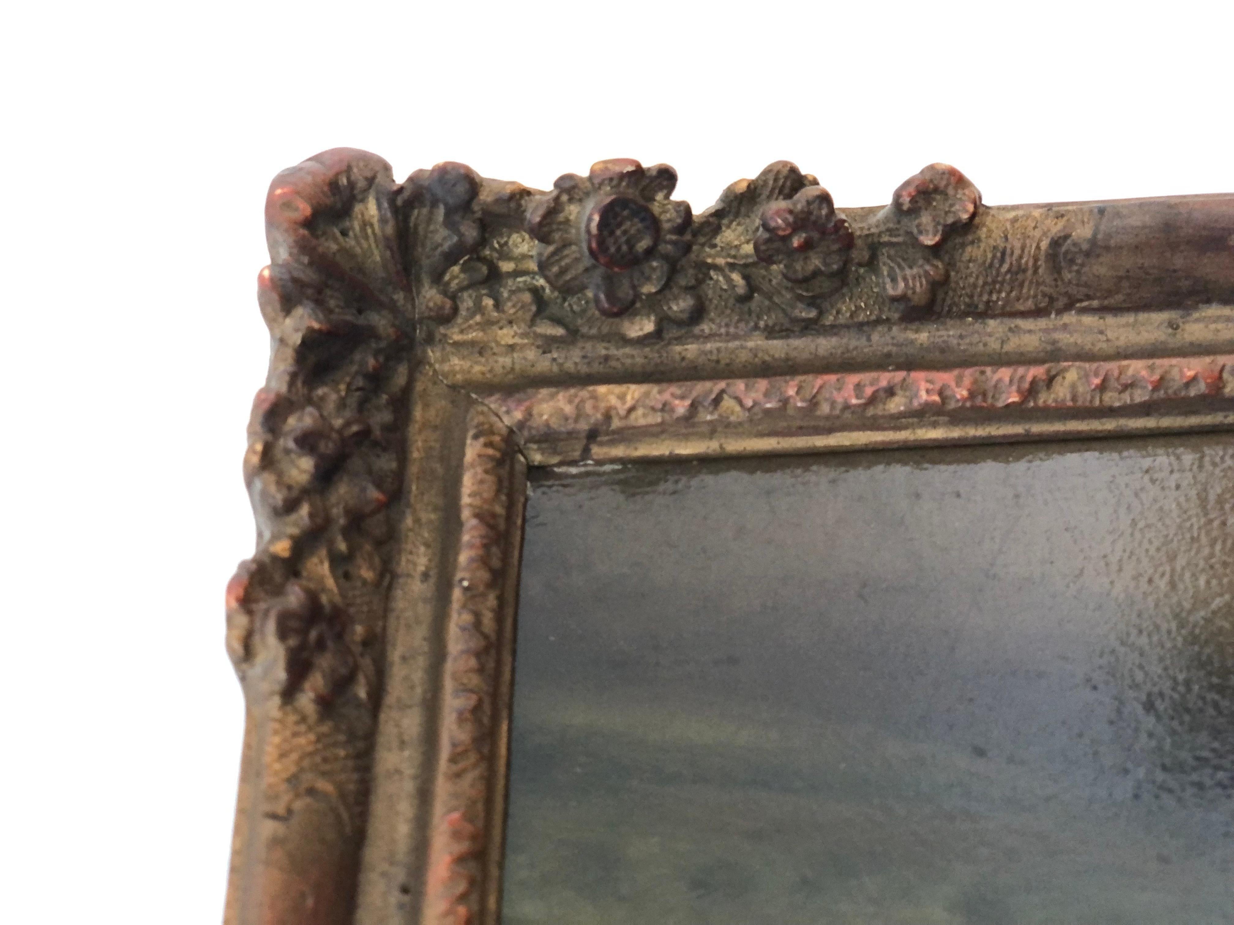 Antique Portrait Painting of A Dutch Lady - Original Gilded Frame For Sale 1