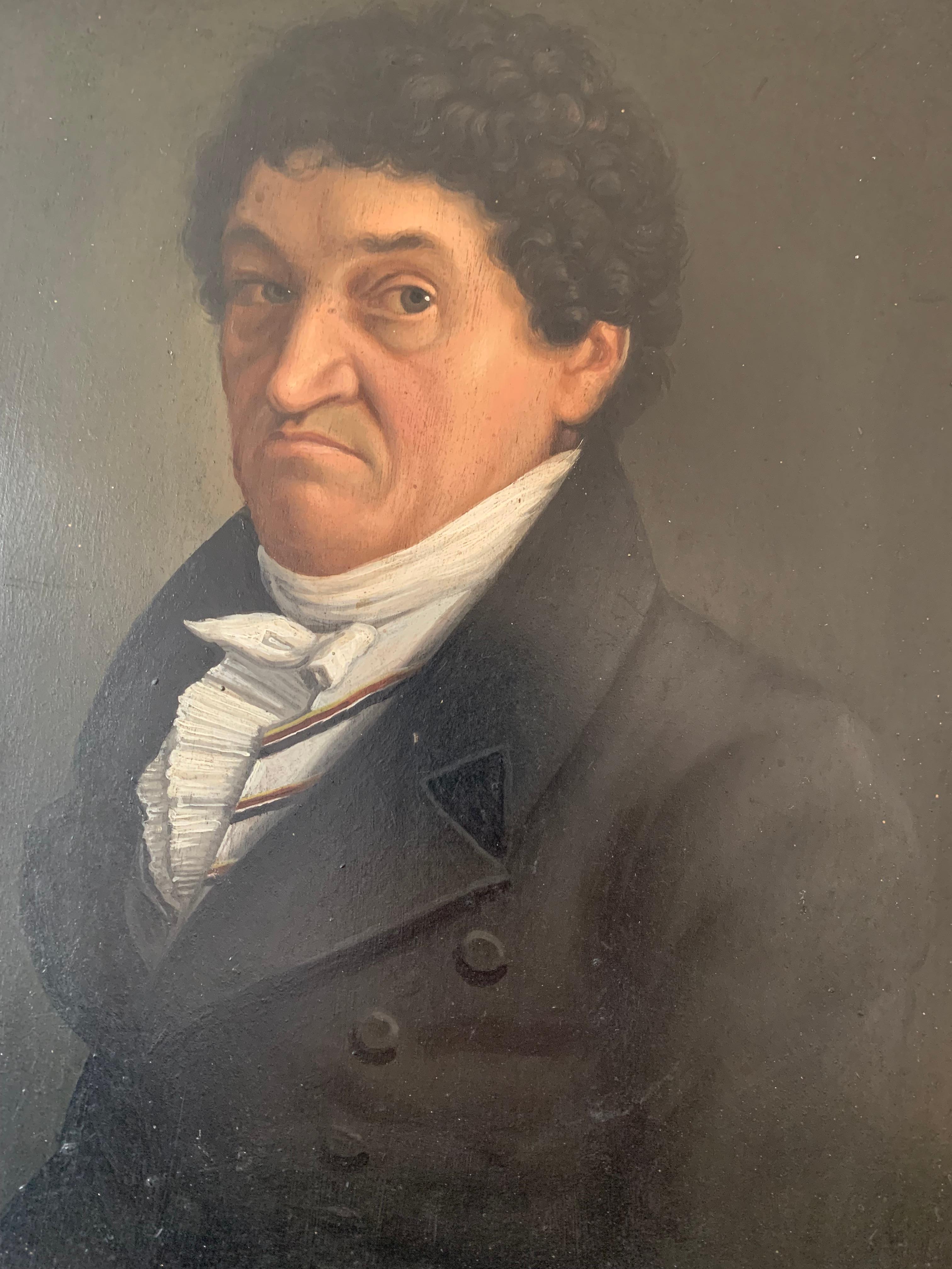 Antikes Porträtgemälde eines Gentleman der Elite von Coburg, antik (Biedermeier) im Angebot