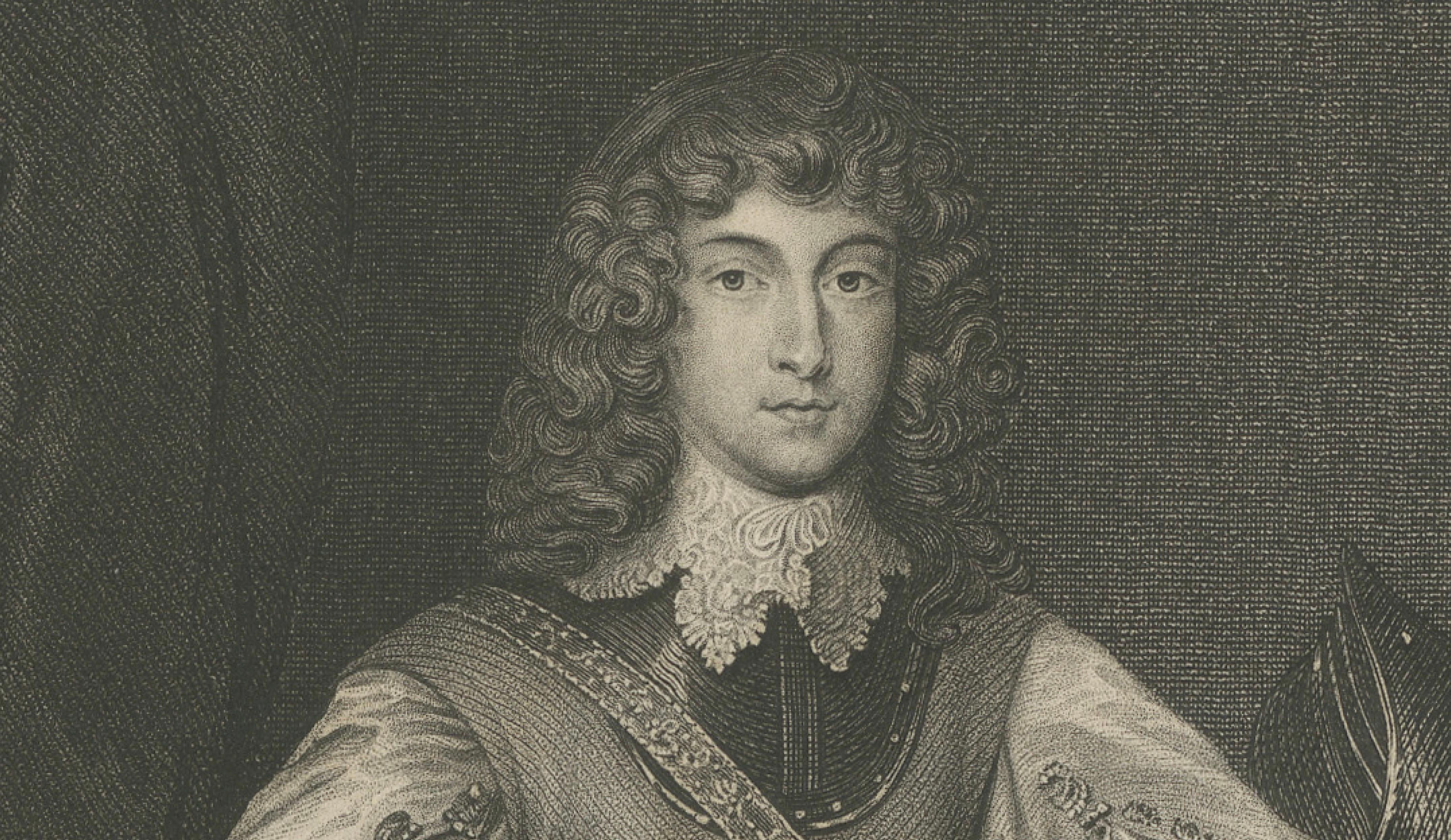 Antique Portrait Prince Rupert – English Civil War Commander, c.1850