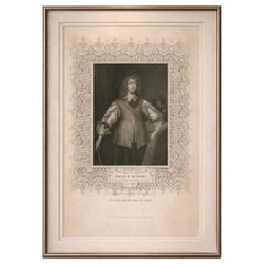 Antique Portrait Prince Rupert – English Civil War Commander, c.1850