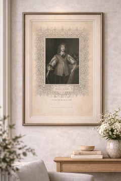 Antique Portrait Prince Rupert – English Civil War Commander, c.1850