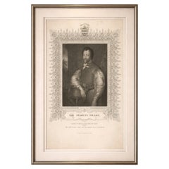 Antique Portrait Sir Francis Drake – Tallis Engraving, c.1850
