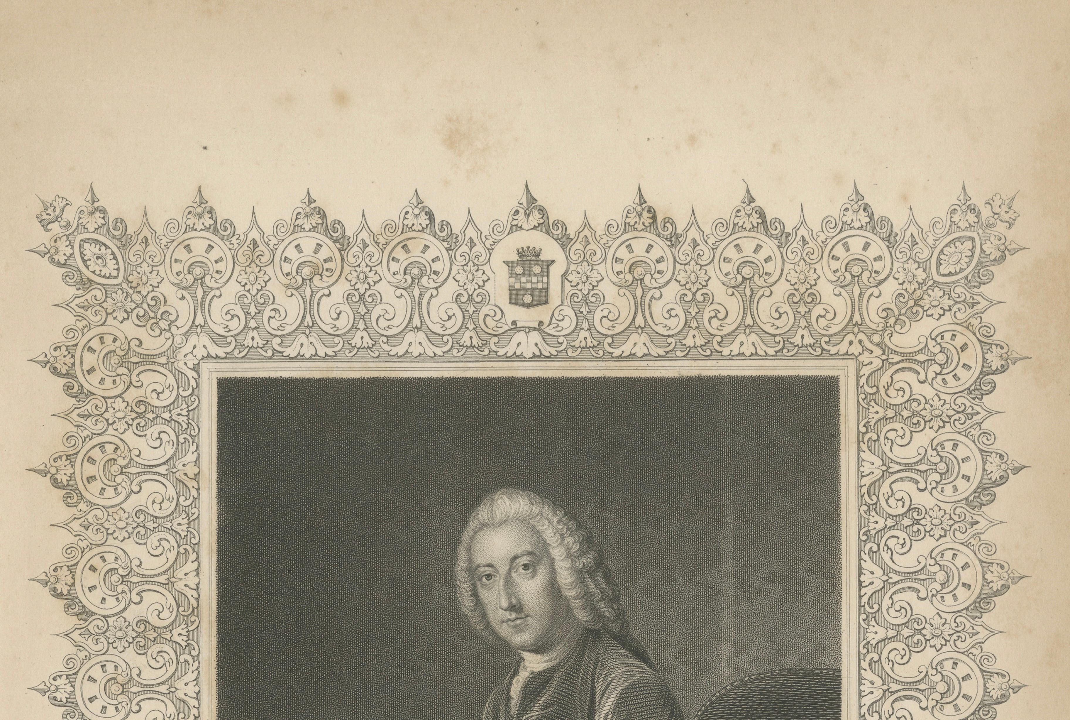 Antique Portrait William Pitt – Earl of Chatham, Tallis Engraving c.1850