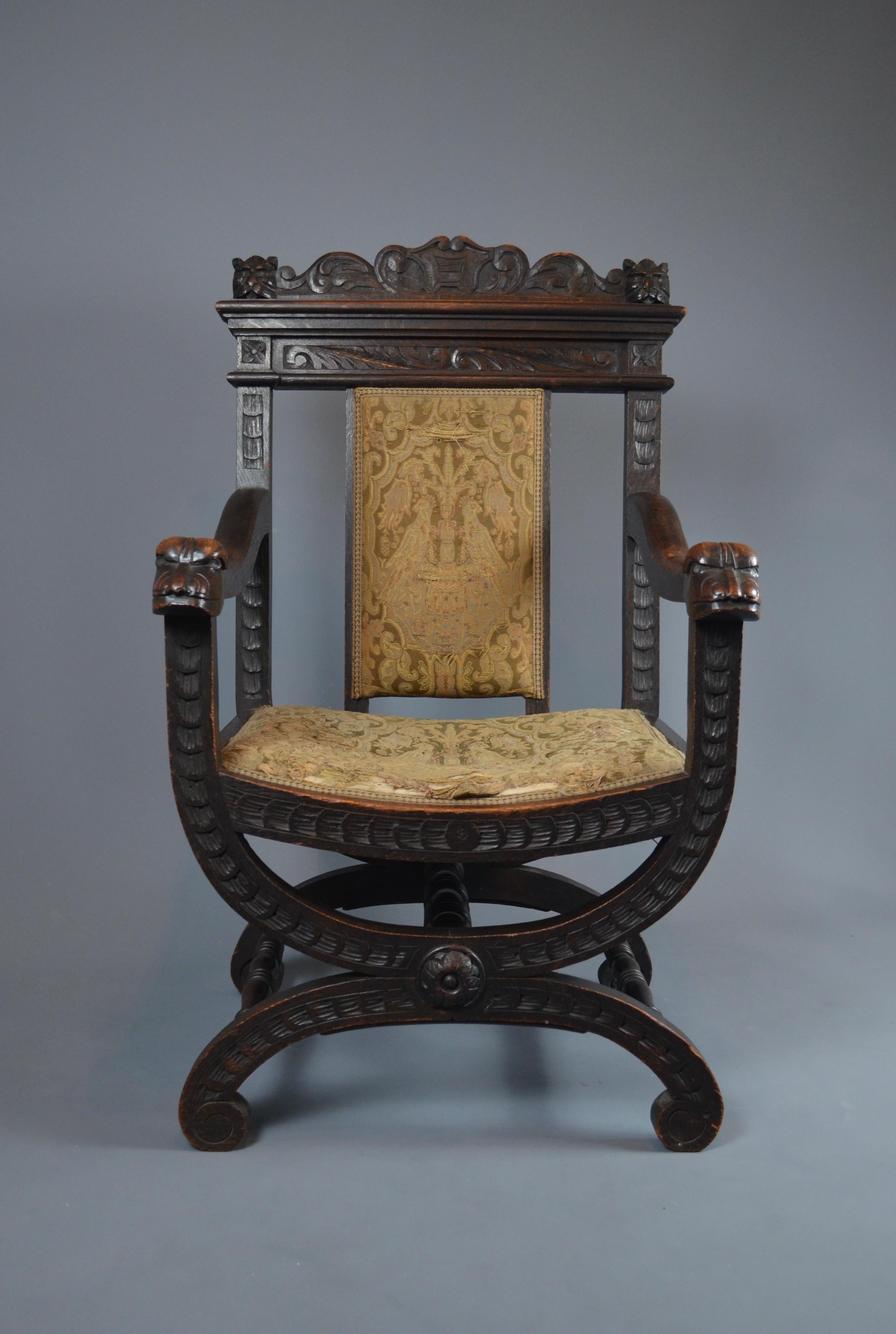 Bois Fauteuil portugais ancien, fin 18e / début 19e siècle en vente