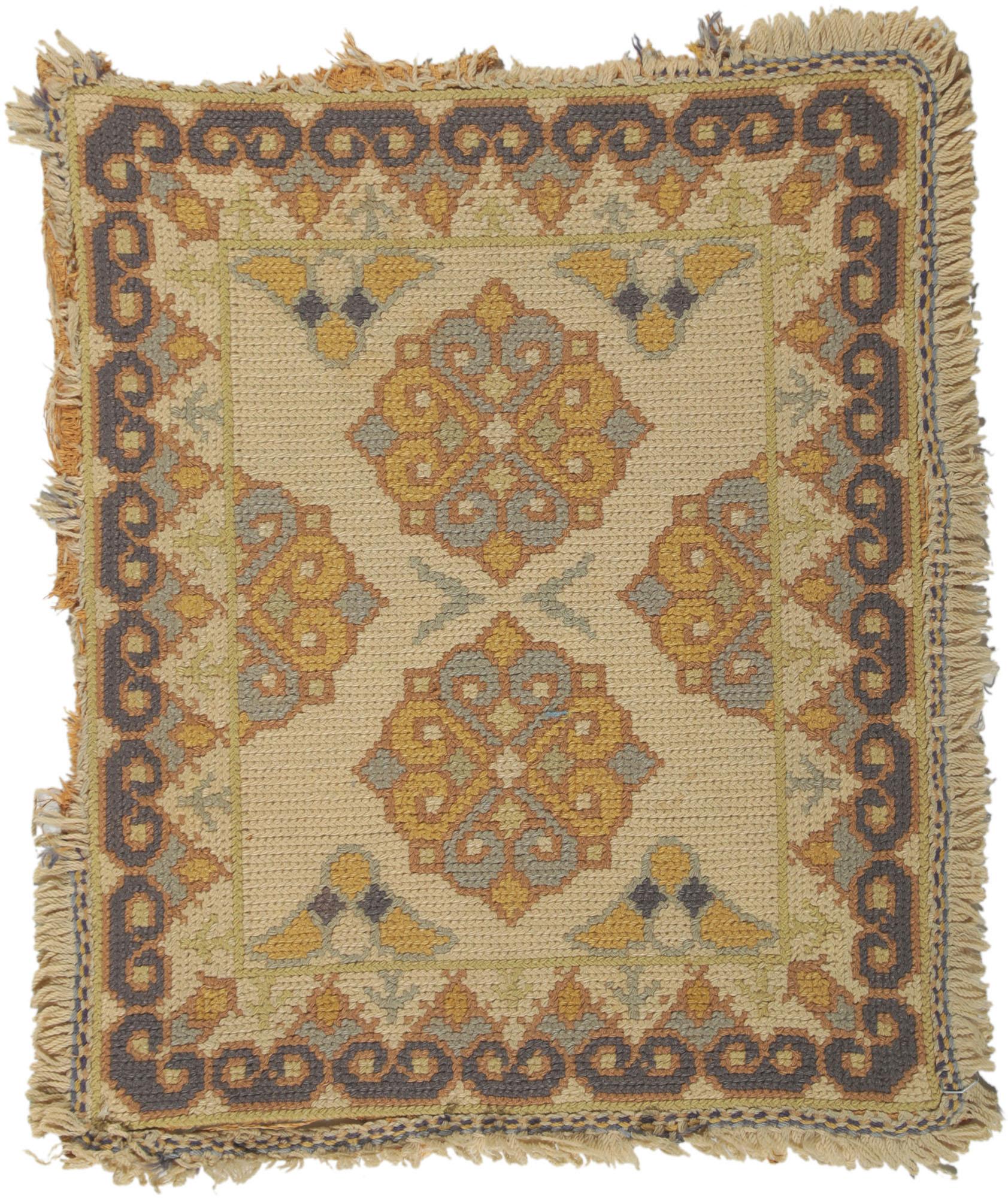 Antique Portuguese Arraiolos Needlepoint Rug For Sale 4