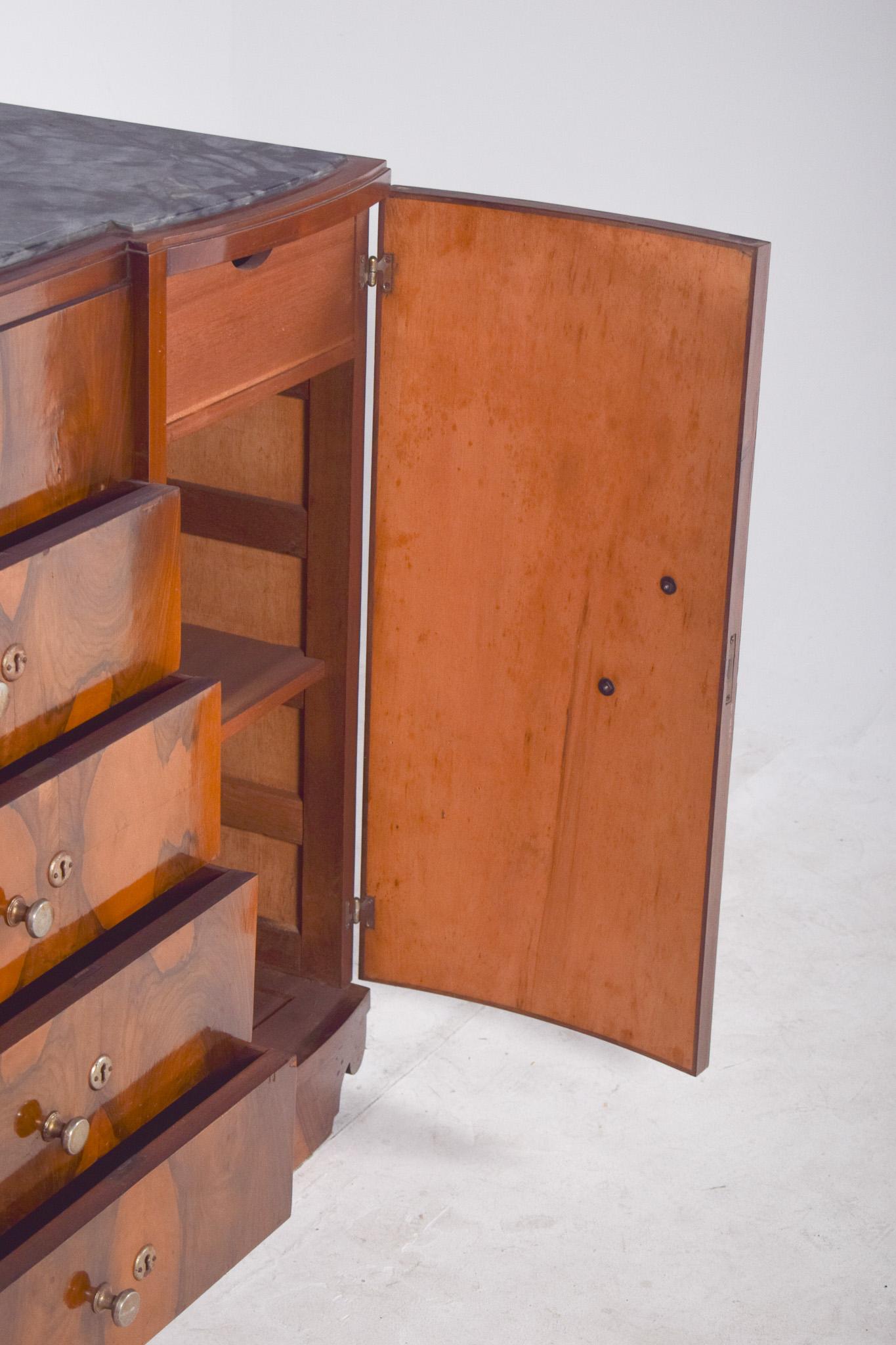 Antique Portuguese Art Deco Mirror Sideboard. For Sale 5