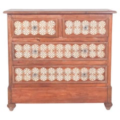 Antique Portuguese Chest of Drawers with Crochet
