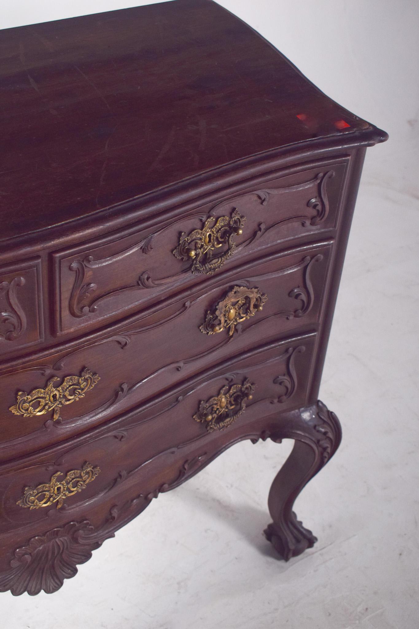 Antique Portuguese D. José-Style Half Chest of Drawers For Sale 1