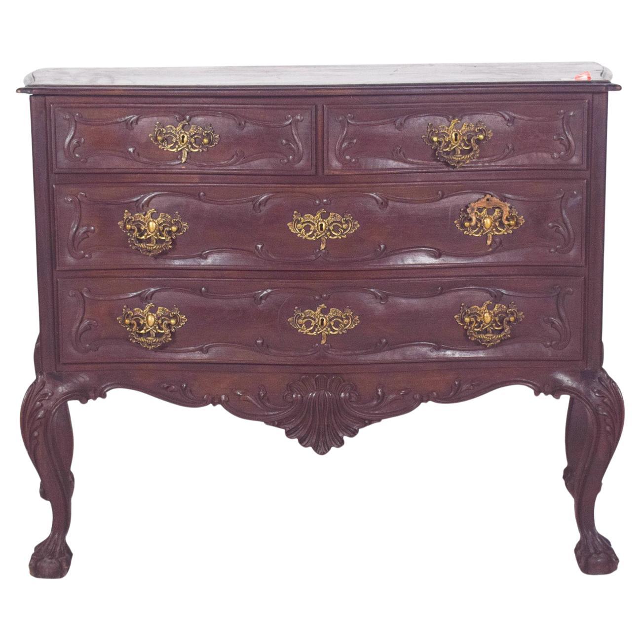 Antique Portuguese D. José-Style Half Chest of Drawers For Sale