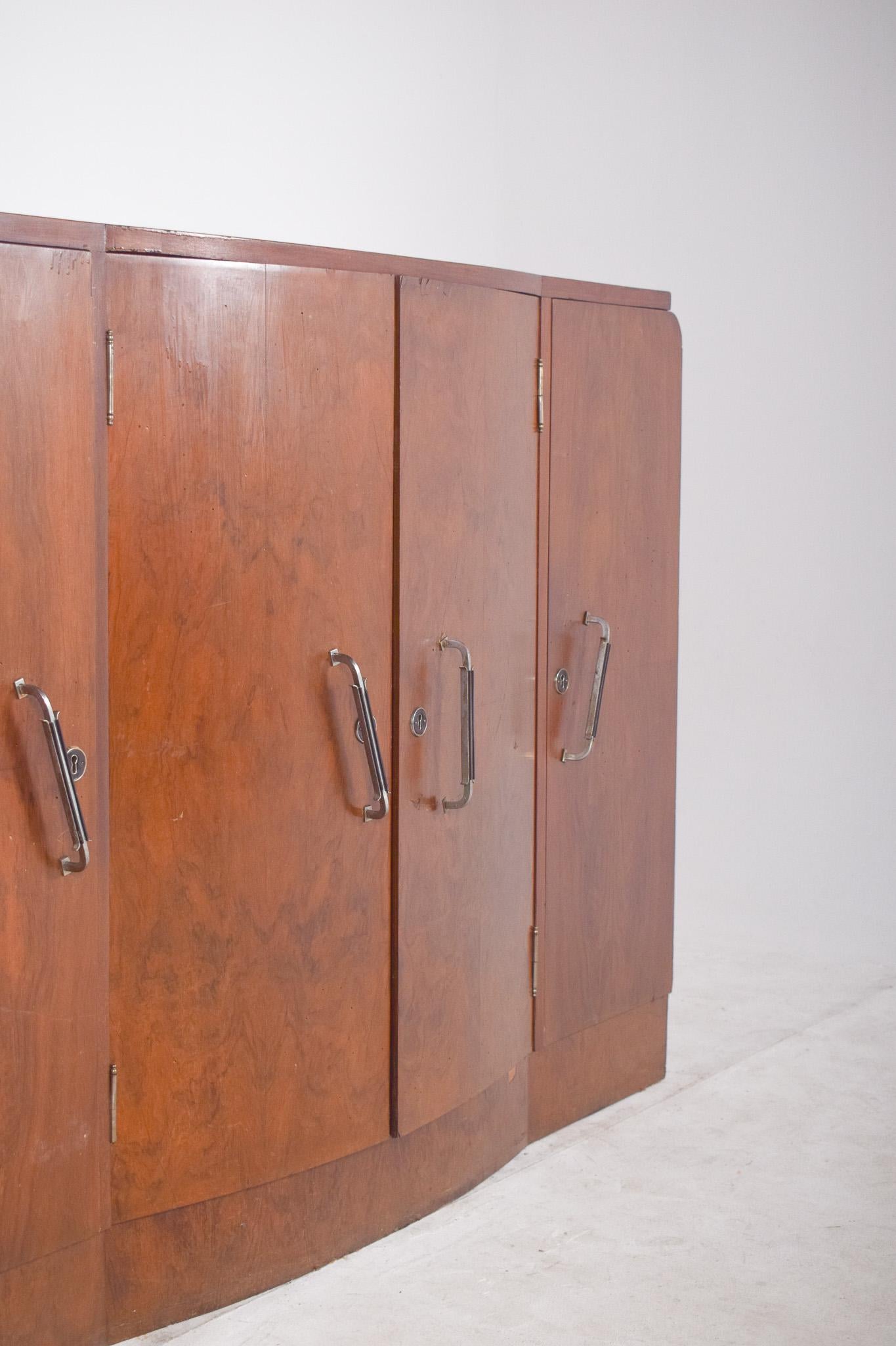 20th Century Antique Portuguese Deco- Style Four-Door Sideboard For Sale