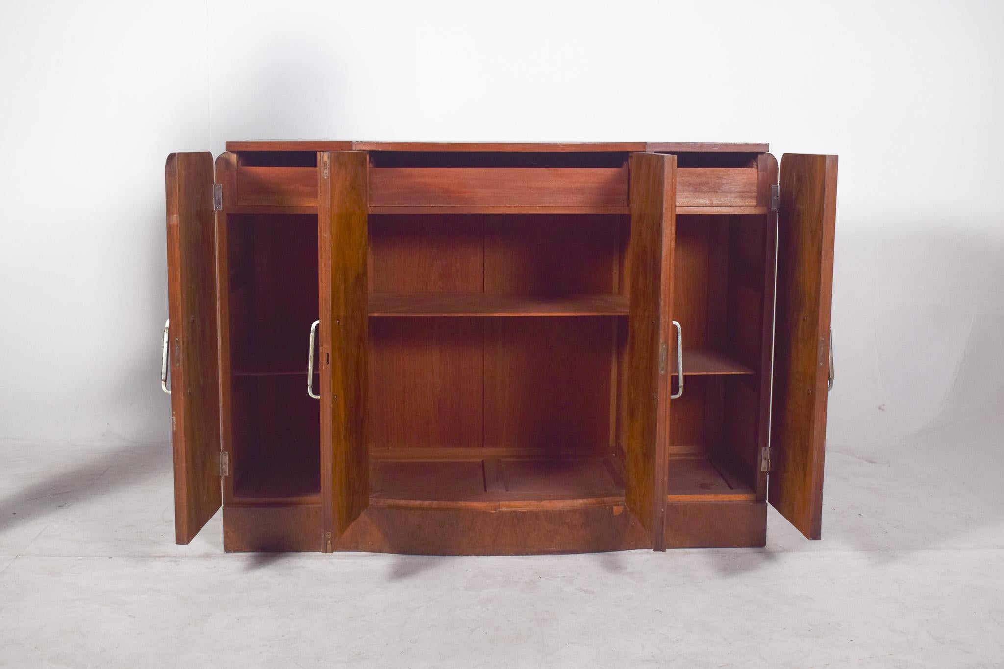 Antique Portuguese Deco- Style Four-Door Sideboard For Sale 1
