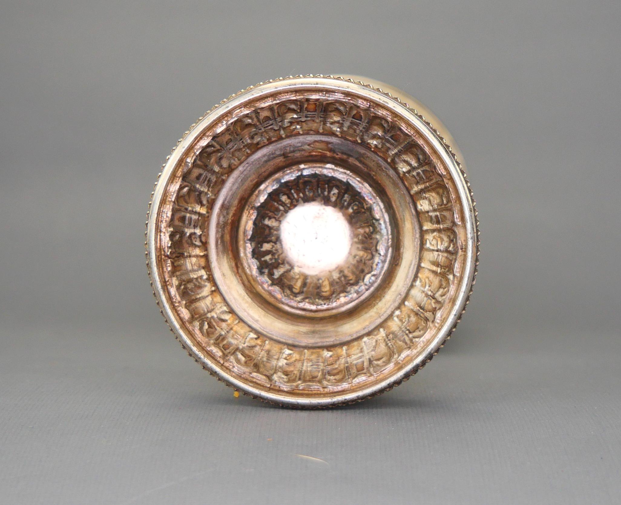 Antica coppa a calice portoghese in argento massiccio 833 / 173 gr in vendita 4
