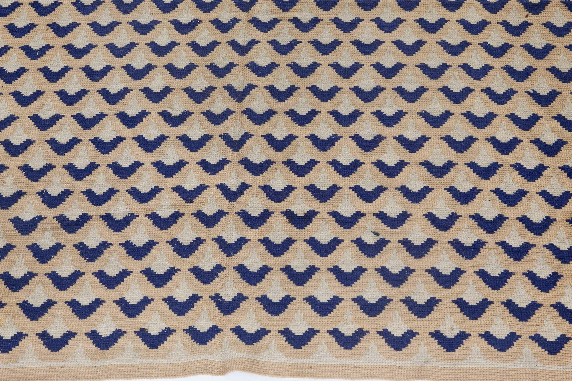 20th Century Antique Portuguese Needlepoint Carpet For Sale
