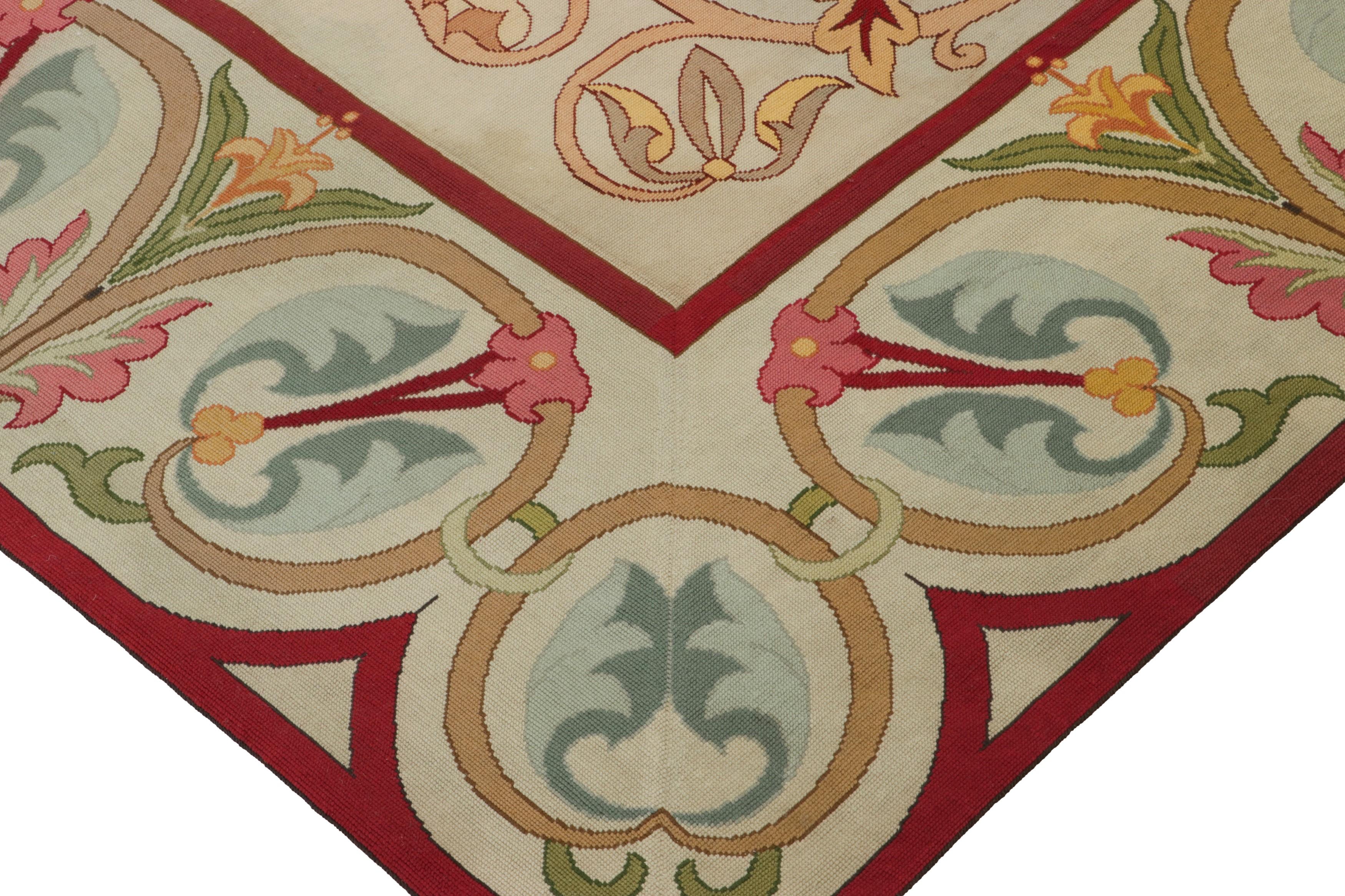 Antiker portugiesischer Nadelspitze-Teppich mit bunten Blumenmustern - Rug & Kilim (Frühes 20. Jahrhundert) im Angebot