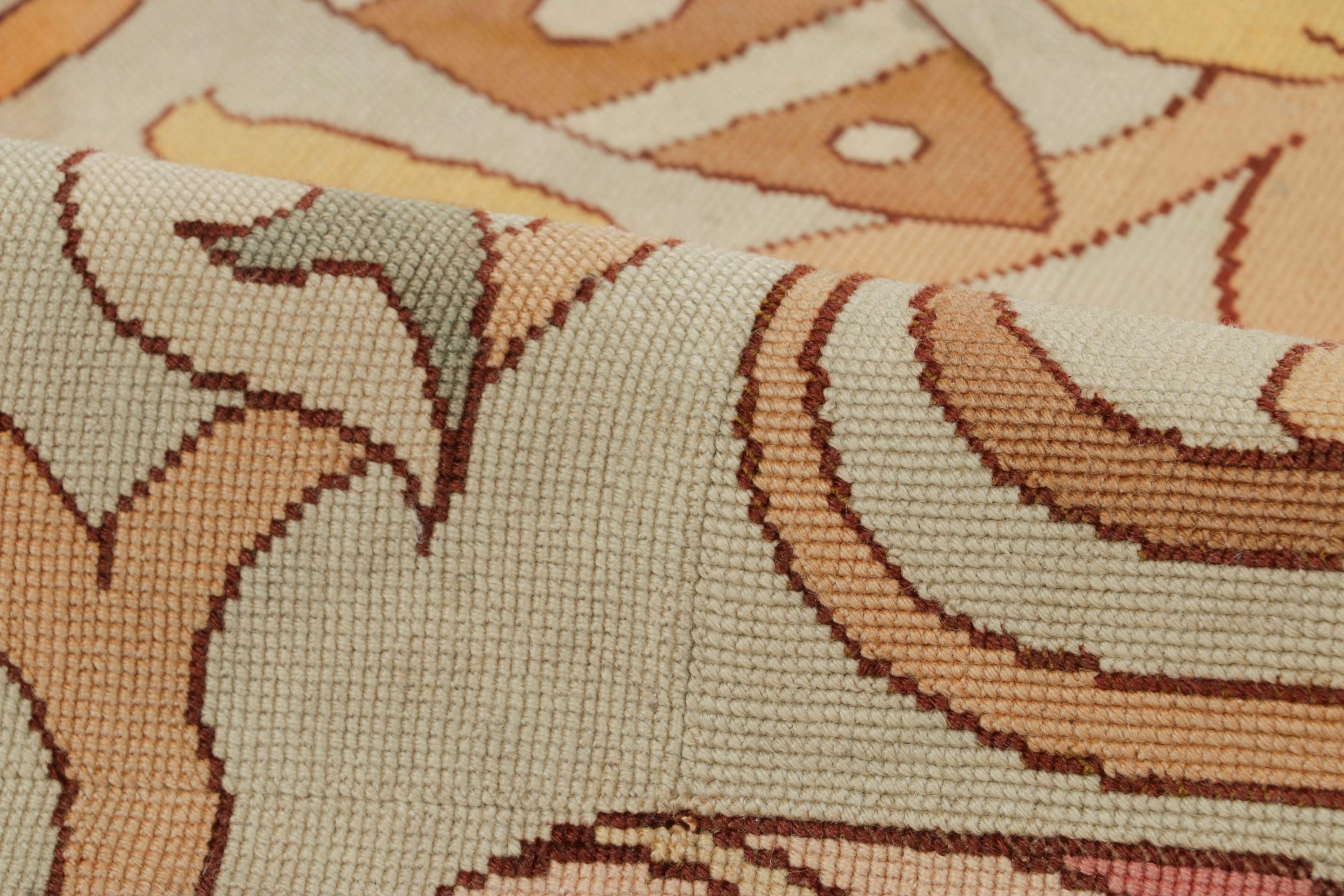 Antiker portugiesischer Nadelspitze-Teppich mit bunten Blumenmustern - Rug & Kilim im Angebot 1