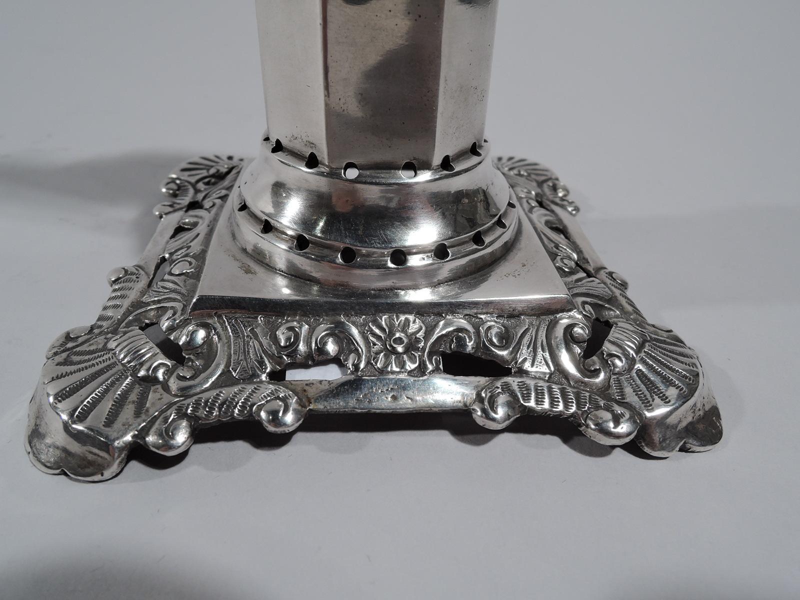 Antique Portuguese Neoclassical Silver Neptune Toothpick Holder 2