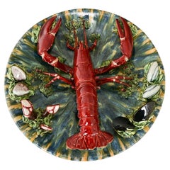 Antique Portuguese Palissy-style Majolica Platter