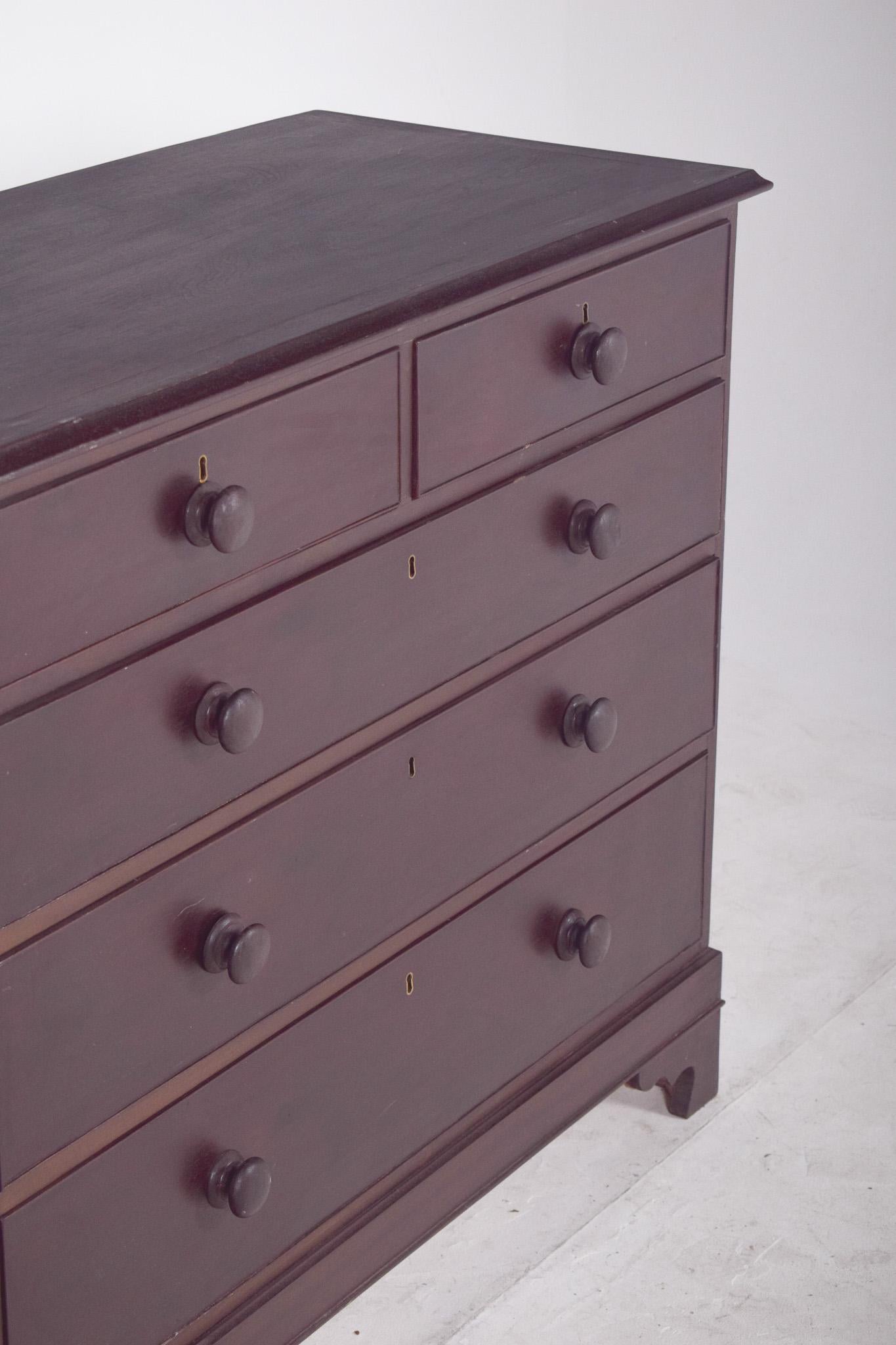 Wood Antique Portuguese Romantic Chest of Drawers For Sale