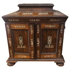 Antique Portuguese Rosewood Table Cabinet
