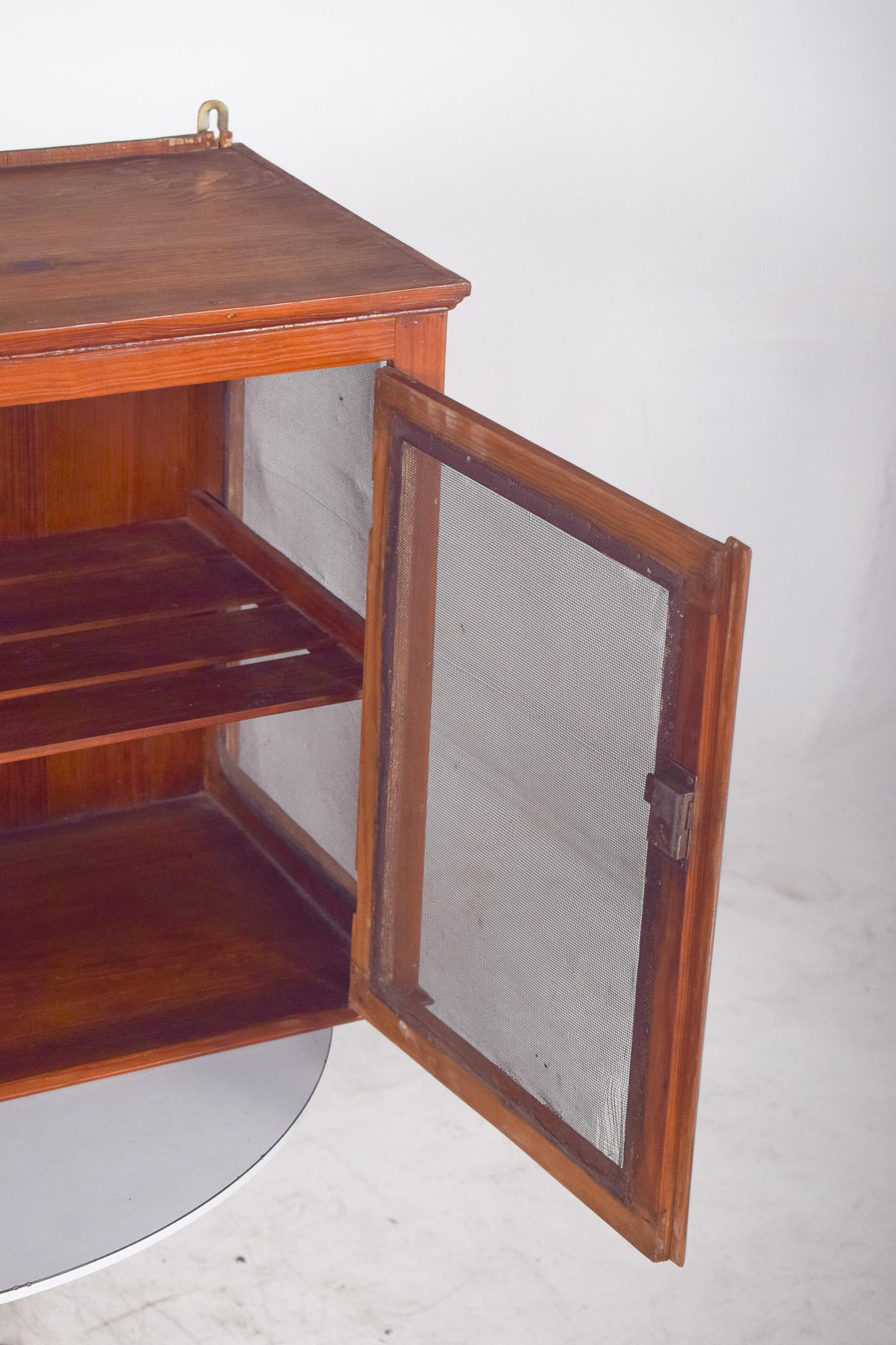 Antique Portuguese Rustic Wall Cabinet For Sale 6
