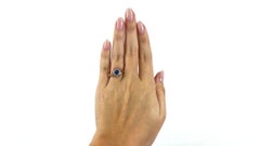 Bague en or sertie de saphirs portugais et de diamants anciens