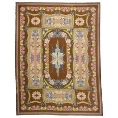 Antique Portuguese Aubusson Arraiolos Rug, French Romanticism Meets Maximalism